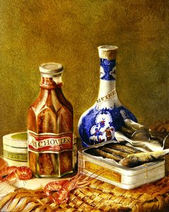 Stillleben mit Sardellen von Thomas Musgrave