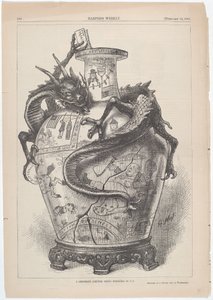 Ein diplomatisches (chinesisches) Design, das den USA präsentiert wurde von Thomas Nast