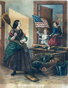 Inländische Blockade, satirischer Druck über die Unionsblockade von Thomas Nast