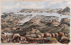 Blick auf Sewastopol von den britischen Belagerungswerken, die Sailor