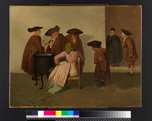 Innenansicht eines italienischen Kaffeehauses, ca. 1747-55 von Thomas Patch