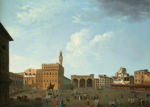 Blick auf die Piazza della Signoria, Florenz von Thomas Patch