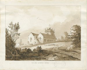 Forton Kirche: Waschzeichnung, nd [?1838]