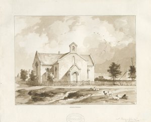 Gentleshaw Kirche: Sepia-Zeichnung