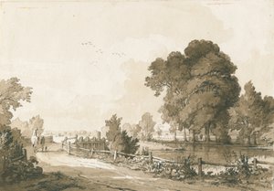 Great Haywood - Schleusentore am Fluss Trent von Thomas Peploe Wood