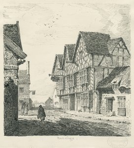 Penkridge Town - Altes Haus von Thomas Peploe Wood