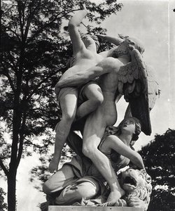 Saturn entführt Cybele, Allegorie der Erde, ca. 1675-80, fotografiert im Jardin des Tuileries, Paris, von Adolphe Giraudon (1849-1929) von Thomas Regnaudin
