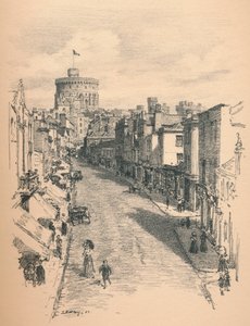 Großer Turm von Windsor Castle von der Peascod Street, 1902
