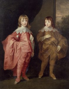 George Villiers, Herzog von Buckingham und sein Bruder, Lord Francis Villiers, nach Van Dyck von Thomas Robson