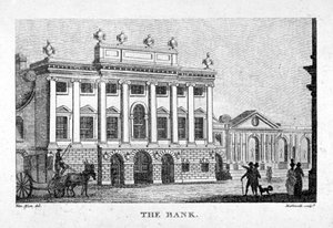 Die Bank von England, City of London, ca. 1800