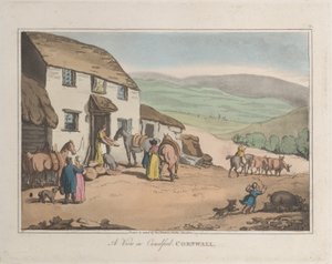 Eine Ansicht von Camelford, Cornwall, aus Skizzen aus der Natur, 1822. Schöpfer: Thomas Rowlandson, Joseph Constantine Stadler von ThomasThomas Rowlandson, Joseph Constantine Stadler Thomas Rowlandson, Joseph Constantine Stadler