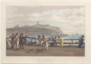 Spa-Terrasse, aus Poetische Skizzen von Scarborough, 1813