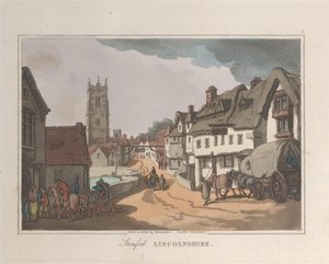 Stamford Lincolnshire, aus Skizzen aus der Natur, 1822 von ThomasThomas Rowlandson, Joseph Constantine Stadler Thomas Rowlandson, Joseph Constantine Stadler