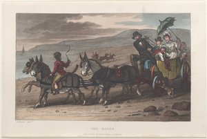 Der Strand, aus Poetische Skizzen von Scarborough, 1813 von Thomas Rowlandson, Joseph Constantine Stadler, J. Bluck