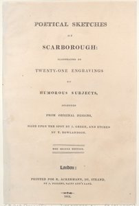 Titelseite, aus Poetical Sketches of Scarborough von Thomas Rowlandson, Joseph Constantine Stadler, J. Bluck