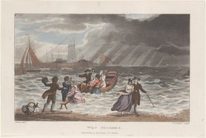 Nasse Quäker, aus Poetische Skizzen von Scarborough, 1813 von Thomas Rowlandson, Joseph Constantine Stadler, J. Bluck