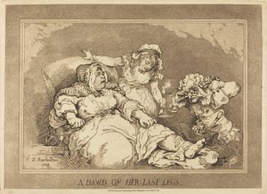 Eine Kupplerin auf ihren letzten Beinen von Thomas Rowlandson