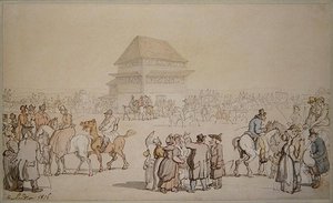 Ein überfülltes Pferderennen von Thomas Rowlandson