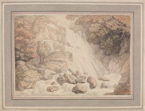Ein hoher Wasserfall von Thomas Rowlandson