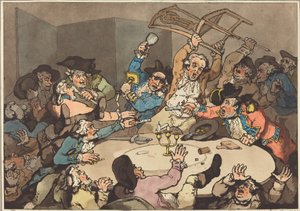 Ein Aufruhr an einem Hazardtisch von Thomas Rowlandson