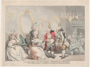 Ein Zeremonienmeister stellt einen Partner vor, 24. November 1795 von Thomas Rowlandson