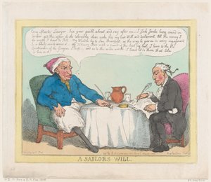 Das Testament eines Seemanns, 25. Mai 1805 von Thomas Rowlandson