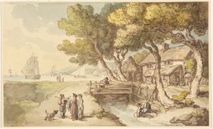Eine Szene in Cornwall von Thomas Rowlandson
