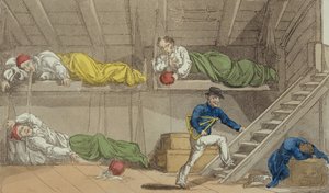 Eine Szene im Kanal, aus The Grand Master, or Adventures of Qui Hi? in Hindostan. A Hudibras Poem in Eight Cantos von Quiz, von William Combe (1741-1823) veröffentlicht von Thomas Tegg, London, 1815 von Thomas Rowlandson