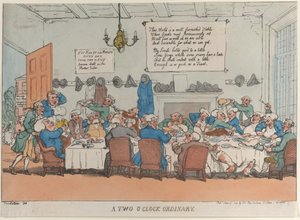 Ein Zwei-Uhr-Ordinary, 4. Juni 1811 von Thomas Rowlandson