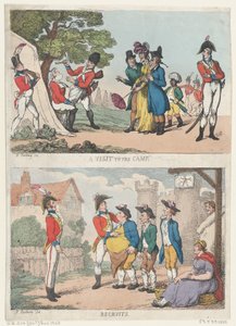Ein Besuch im Lager und Rekruten, 1811 von Thomas Rowlandson