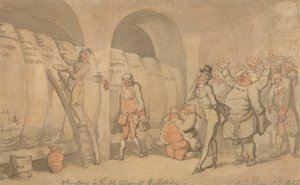 Änderungen im Bierkeller in Bullstrode von Thomas Rowlandson