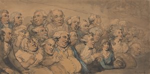 Ein Publikum im Drury Lane Theatre von Thomas Rowlandson