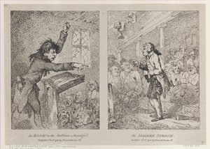 Ein Essay über das Erhabene und Schöne, Die Jungfernrede, 1. Oktober 1785 von Thomas Rowlandson