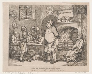 Und nun suchten seine erhobenen Augen die Decke... von Thomas Rowlandson