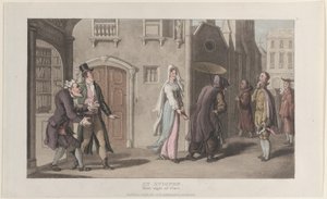 In Avignon, erster Blick auf Clara, aus Journal of Sentimental Travels, 1. Dezember 1817 von Thomas Rowlandson