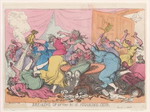 Auflösung des Blue Stocking Clubs, 1. März 1815 von Thomas Rowlandson