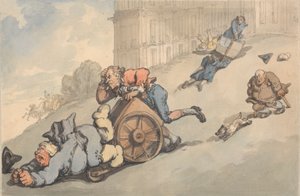 Komforts von Bath: Gichtkranke fallen auf steilem Hügel