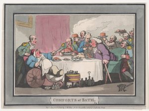 Komforts von Bath, Platte 9, 6. Januar 1798 von Thomas Rowlandson