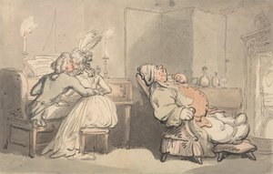 Komforts von Bath: Der Musiklehrer von Thomas Rowlandson