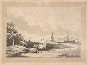 Kühe und Meereslandschaft, 1783-89
