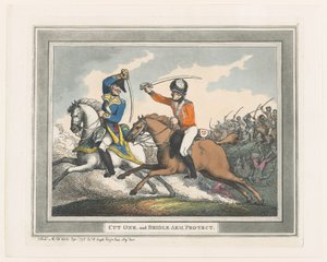 Schlag Eins und Zügelarm Schutz, 1. September 1798 von Thomas Rowlandson