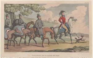 Mit seiner Suite für Santarem in dieser Nacht, aus The Military Adventures of Johnny New..., 1815 von Thomas Rowlandson