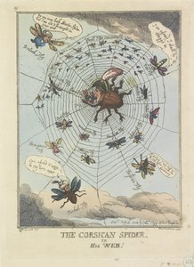 Die korsische Spinne in ihrem Netz, 1808 von Thomas Rowlandson
