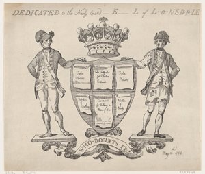 Gewidmet dem neu geschaffenen E-l von L-nsd-le, 11. Mai 1784 von Thomas Rowlandson