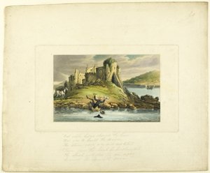 Doktor Syntax stürzt ins Wasser, aus Die Reise von Doktor Syntax von Thomas Rowlandson