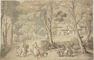 Doktor Syntax auf der Straße von Thomas Rowlandson