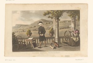 Doktor Syntax schaut auf eine Prozession in der Landschaft von Thomas Rowlandson