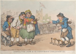Doncaster Messe oder die fleißigen Yorkshirebites, 1808-18 von Thomas Rowlandson
