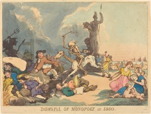 Niedergang des Monopols im Jahr 1800 von Thomas Rowlandson