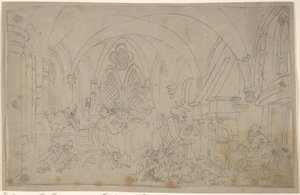Dr. Syntax und die pensionierten Fuchsjagdjäger von Thomas Rowlandson